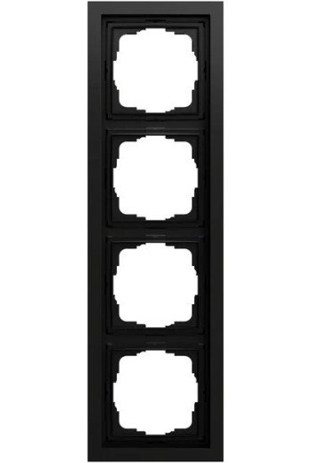 GIRA Abdeckrahmen 4f Gira F200 Schwarz m(lack .)