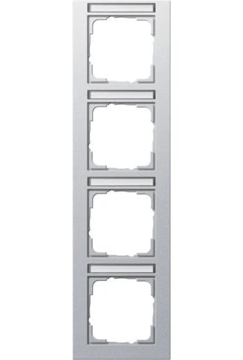 GIRA Abdeckrahmen 4f senkr. BSF E2 F Alu