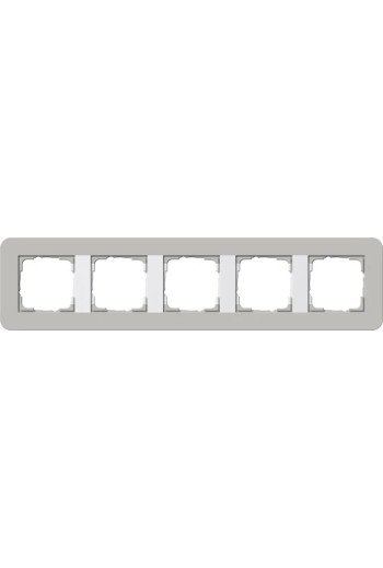 GIRA Abdeckrahmen 5f E3 Grau/Reinweiß