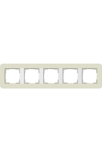 GIRA Abdeckrahmen 5f E3 Sand/Reinweiß