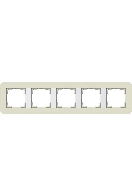 GIRA Abdeckrahmen 5f E3 Sand/Reinweiß