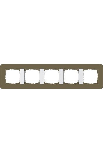GIRA Abdeckrahmen 5f E3 Umbra/Reinweiß