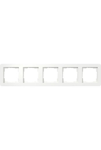 GIRA Abdeckrahmen 5f Gira E1 Reinweiss m