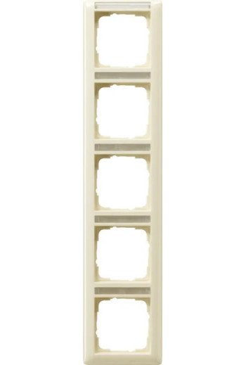 GIRA Abdeckrahmen 5f senkr. BSF System 55 Cre meweiß