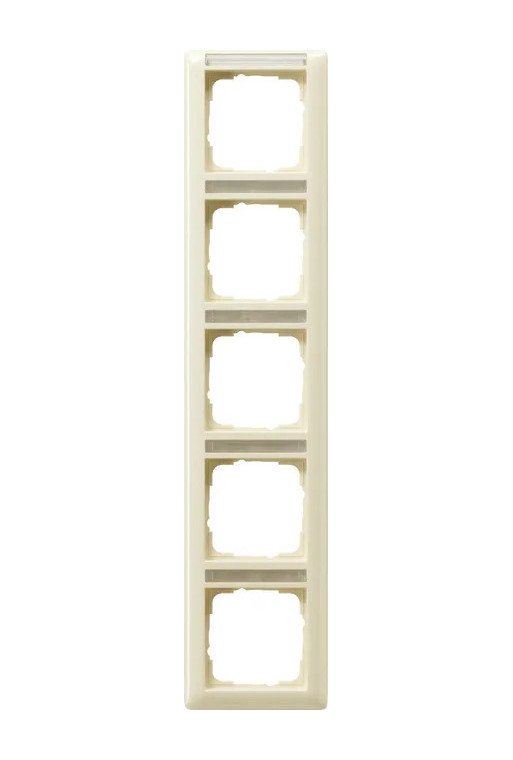 GIRA Abdeckrahmen 5f senkr. BSF System 55 Cre meweiß