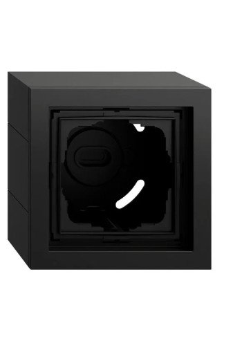 GIRA AP-Gehäuse 1f + Rahmen Gira F200 Schwarz m(lack.)