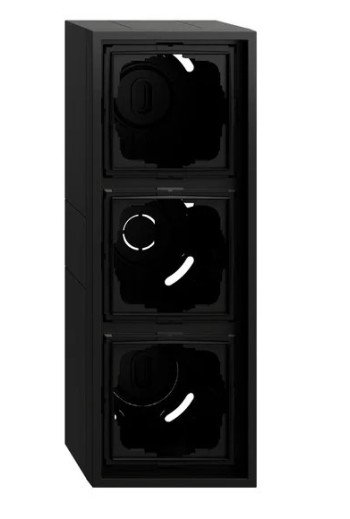 GIRA AP-Gehäuse 3f + Rahmen Gira F300 Schwarz m(lack.)