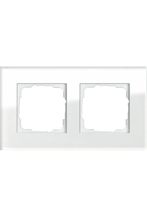 GIRA Rahmen 2fach Esprit Glas weiß