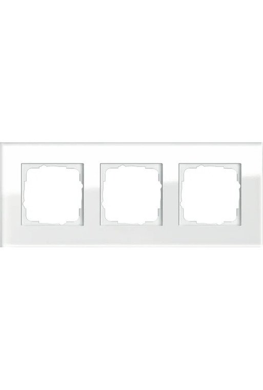 GIRA Rahmen 3fach Esprit Glas weiß