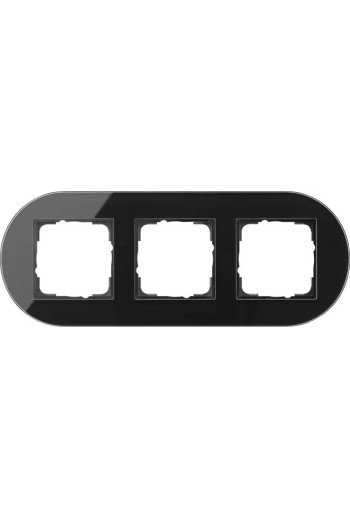 GIRA Rahmen 3fach Studio Glas schwarz