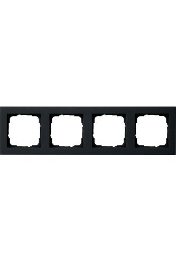 GIRA Rahmen 4fach E2 schwarz matt