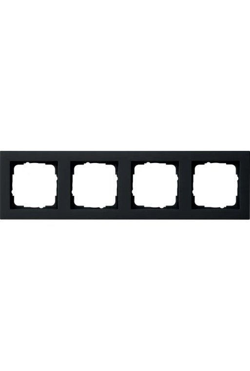 GIRA Rahmen 4fach E2 schwarz matt