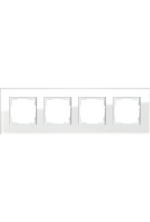GIRA Rahmen 4fach Esprit Glas weiß