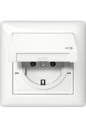GIRA SCHUKO KD + Set IP44 + Rahmen 1f Standar d 55 Reinweiß
