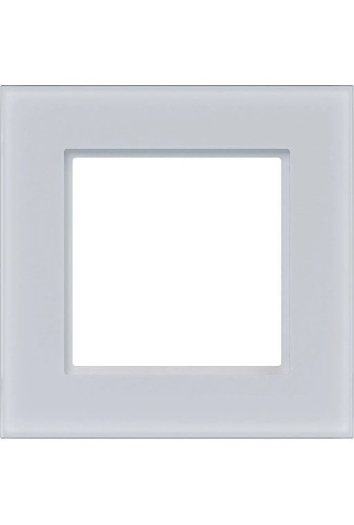 HAGER Rahmen 1fach A.8 Glas lichtweiß matt