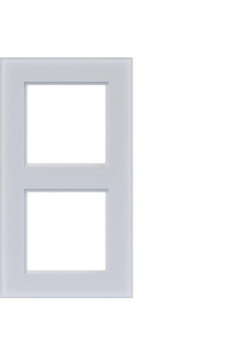 HAGER Rahmen 2fach A.8 Glas lichtweiß matt
