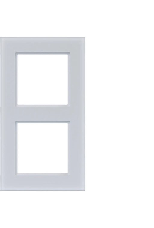 HAGER Rahmen 2fach A.8 Glas lichtweiß matt