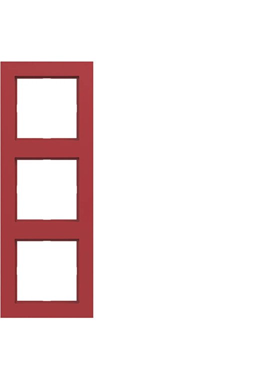 HAGER Rahmen 3fach A.1 rot glänzend