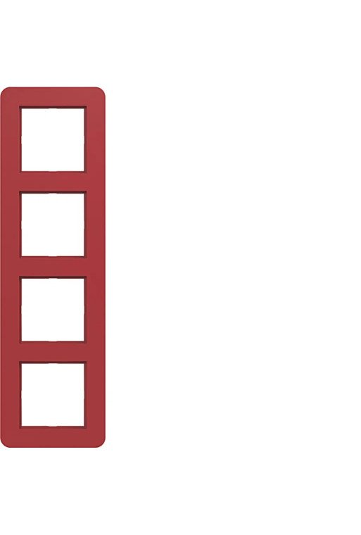 HAGER Rahmen 4fach C.8 rot glänzend