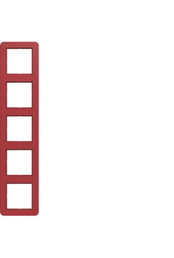 HAGER Rahmen 5fach C.1 rot glänzend