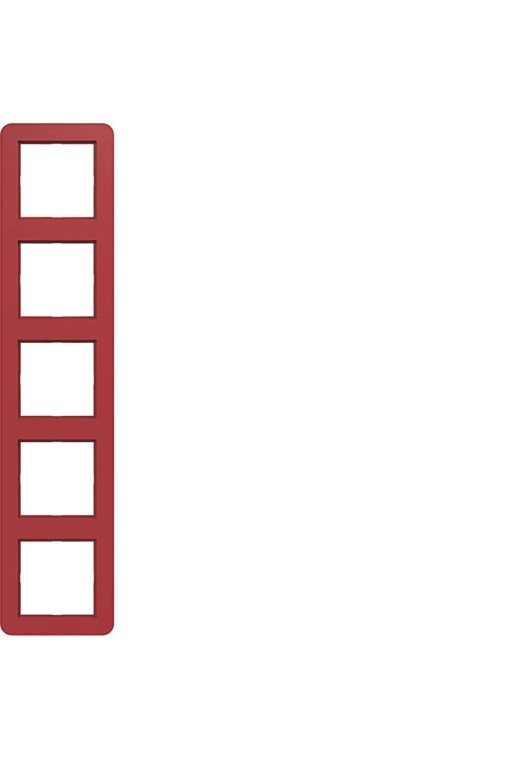 HAGER Rahmen 5fach C.1 rot glänzend