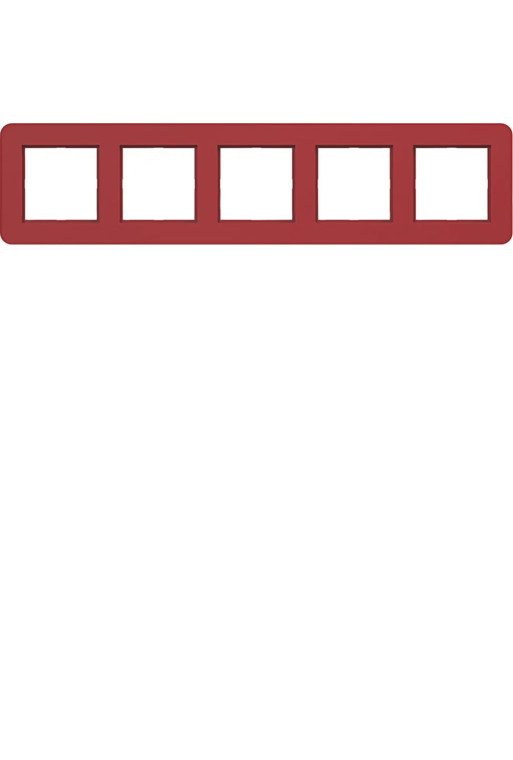 HAGER Rahmen 5fach C.8 rot glänzend