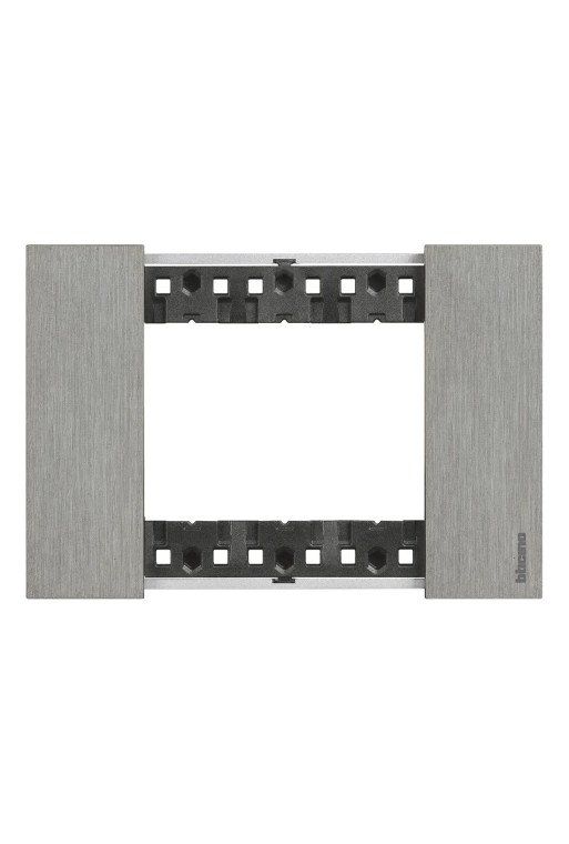 BTICINO LivingNow Abdeckrahmen 3-modulig in der Farbausführung Steel