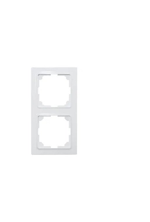 ELTAKO 2-fach-Universalrahmen innen 55x55mm rei nweiß glänzend E-Design55