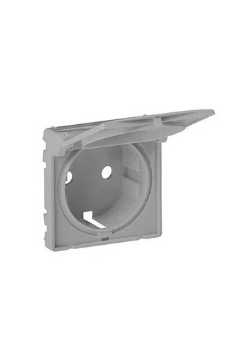 LEGRAND Valena Life Abdeckung Schutzkontaktsteck dose Klappdeckel Farbe: Aluminium