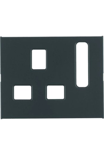 BERKER K.1 Zentralstück für British Standard SD abschaltbar anthrazit matt