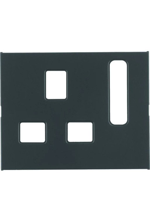 BERKER K.1 Zentralstück für British Standard SD abschaltbar anthrazit matt