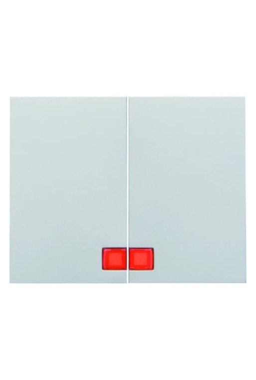 BERKER K.5 Wippen mit roter Linse edelstahl lackiert