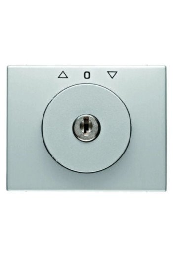 BERKER K.5 Zentralstück mit Schloß für Jalousie-Schlüsselschalter Aluminium
