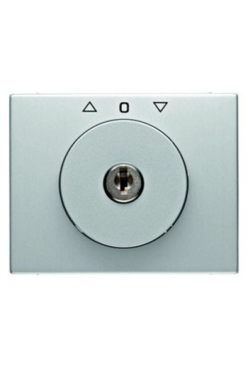 BERKER K.5 Zentralstück mit Schloß für Jalousie-Schlüsselschalter Aluminium