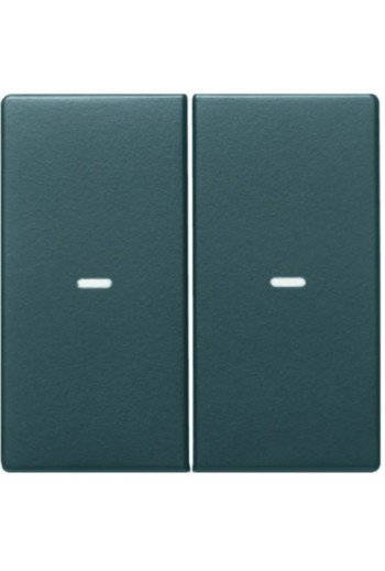 BERKER KNX Q.x Abdeckung 2fach mit klarer Linse anthrazit samt