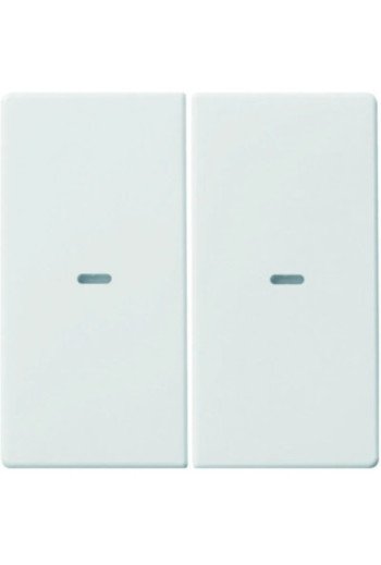 BERKER KNX Q.x Abdeckung 2fach mit klarer Linse polarweiß samt