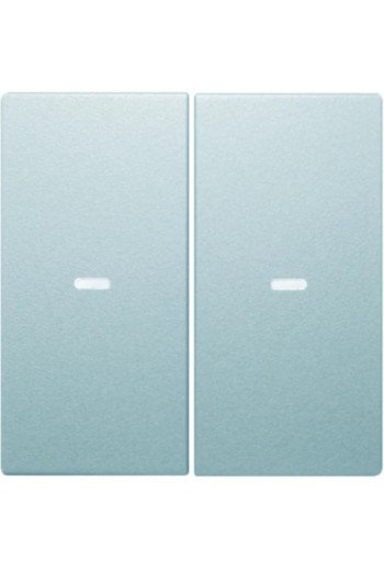 BERKER KNX S.1/B.x Abdeckung 2fach mit klarer Linse alu matt
