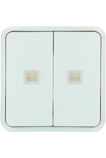 BERKER KNX W.1 Wippe für Taster-BA 2fach mit Linsen polarweiß