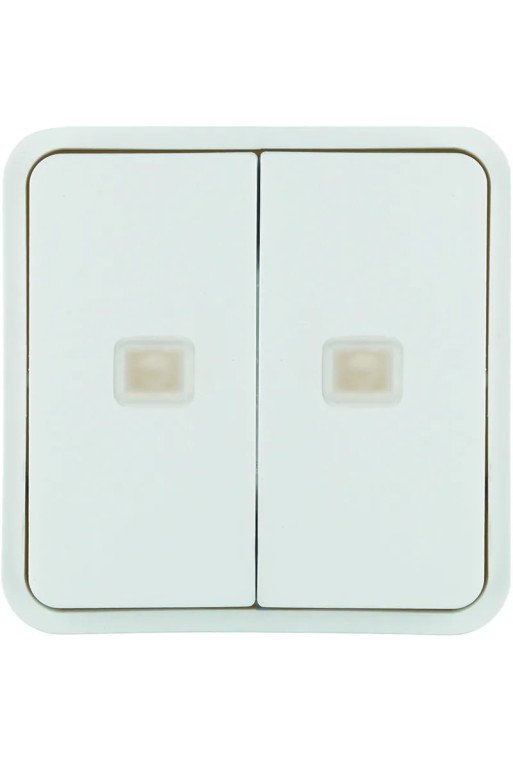 BERKER KNX W.1 Wippe für Taster-BA 2fach mit Linsen polarweiß