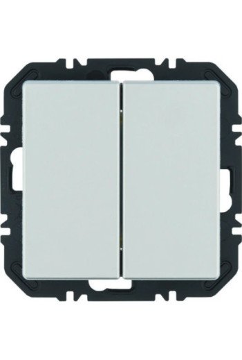 BERKER Q.x EnOcean Modul mit Wippe 2fach alu samt