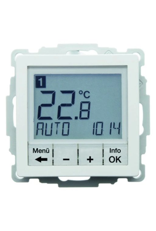 BERKER Q.x Temperaturregler 230 V mit Zentralstück polarweiß samt