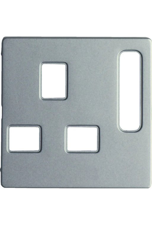 BERKER Q.x Zentralstück für British Standard SD abschaltbar alu samt