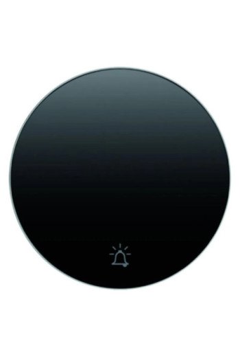 BERKER R.x Wippe mit Aufdruck Symbol Glocke schwarz glänzend