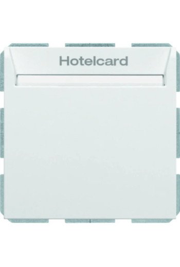 BERKER S.1/B.x Relais-Schalter mit Zentralstück für Hotelcard polarweiß m.