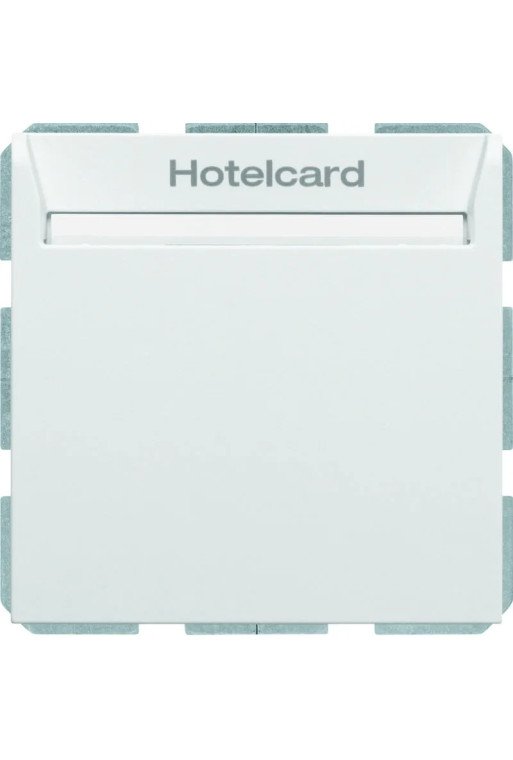 BERKER S.1/B.x Relais-Schalter mit Zentralstück für Hotelcard polarweiß m.