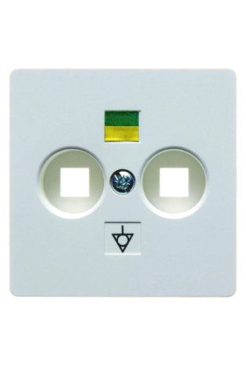 BERKER S.1/B.x Zentralplatte für Doppel- Potenzialausgleich-SD polarweiß matt