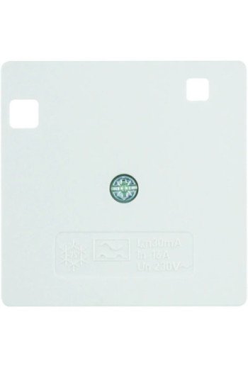 BERKER Zentralstück 50 x 50 mm für FI-Schutzschalter polarweiß matt