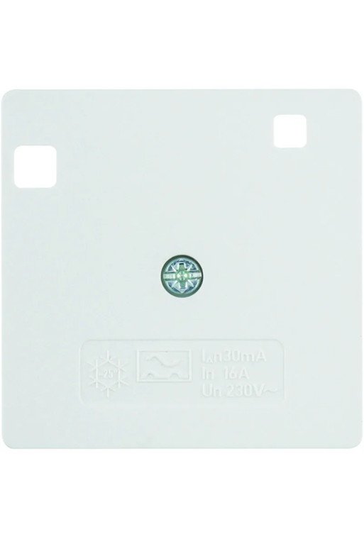 BERKER Zentralstück 50 x 50 mm für FI-Schutzschalter polarweiß matt