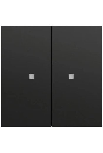 GIRA Wippe 2f unbedruckt Kontrollf. System 70 Schwarz m(lack.)