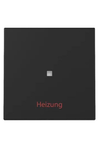 GIRA Wippe Kontrollf. + Heizung Ein/Aus Syste m 55 Schwarz m